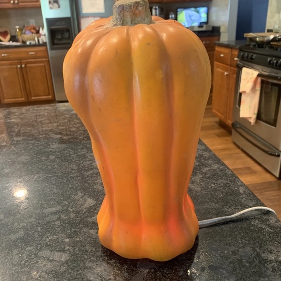 VTG Halloween 1995 TRENDMASTERS Light Up Foam Pumpkin Frankenstein Monster Decor - Picture 4 of 9